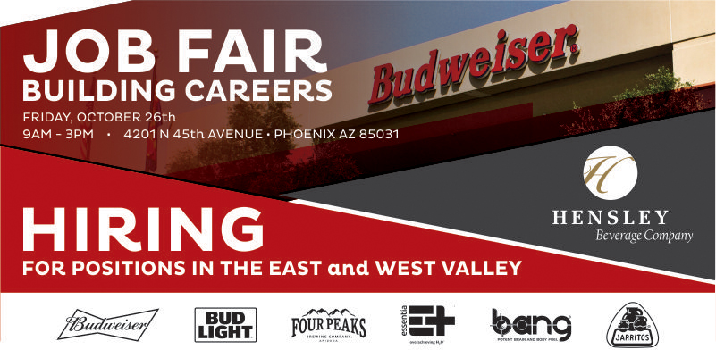 Hensley Beverage Company to Conduct JOB FAIR October 26, 2018